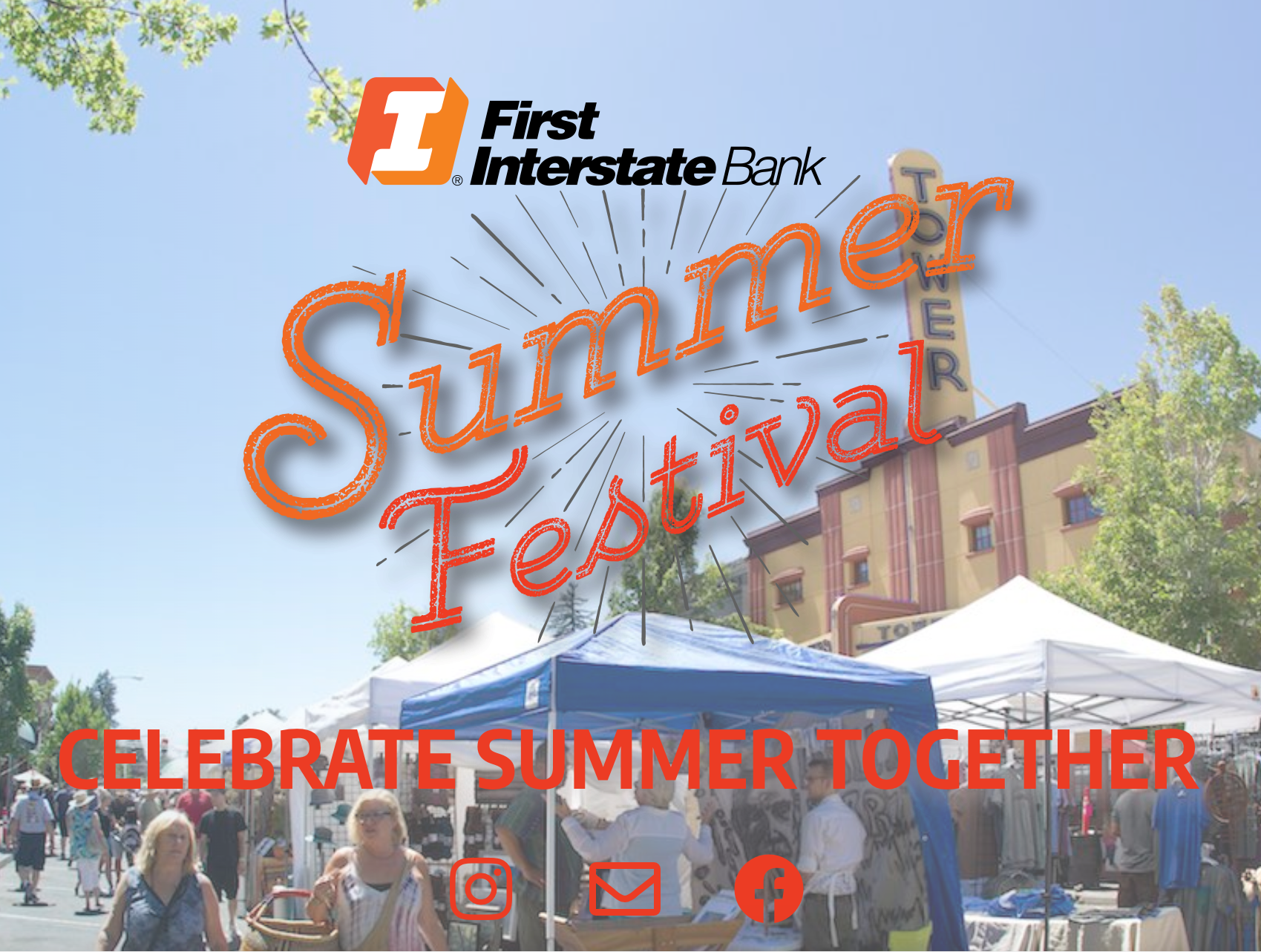 A poster for the first interstate bank summer festival