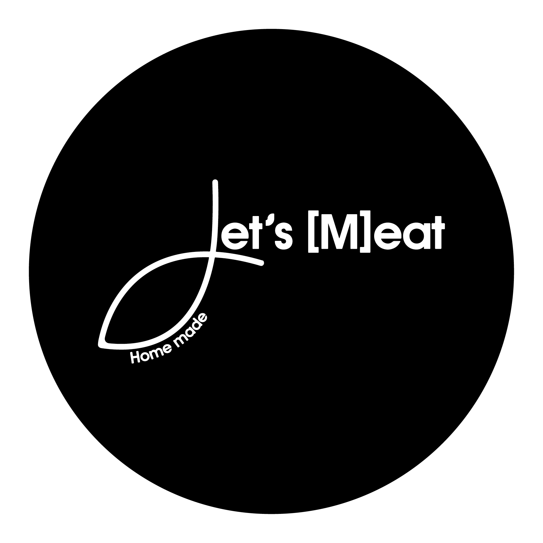 Het is een logo voor een bedrijfje met homemade specialiteiten genaamd Let's (M)eat.