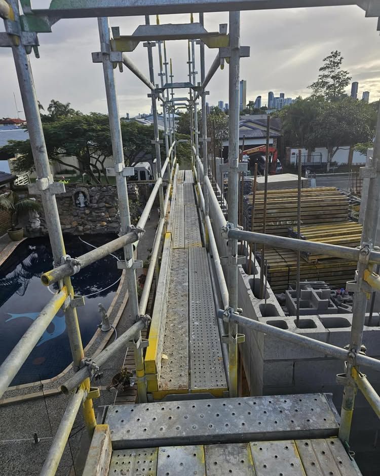 A Scaffolding Structure is Being Built on Top of a Building — RM Scaffolding Solutions in Lennox Head, NSW