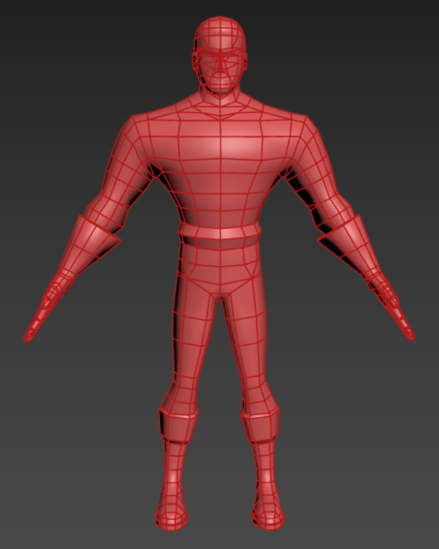 A low poly model of a cartoon character with a helmet on.