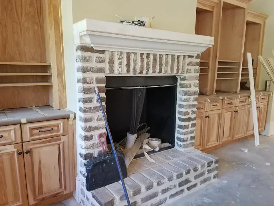 Brick Fireplace