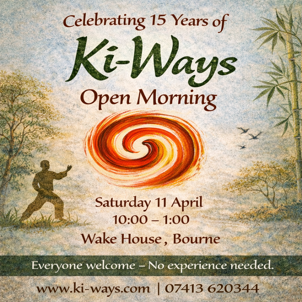 Ray Pawlett, owner and founder of Ki-Ways Tai Chi and Shiatsu Treatment Centre, practising Qigong style tai chi