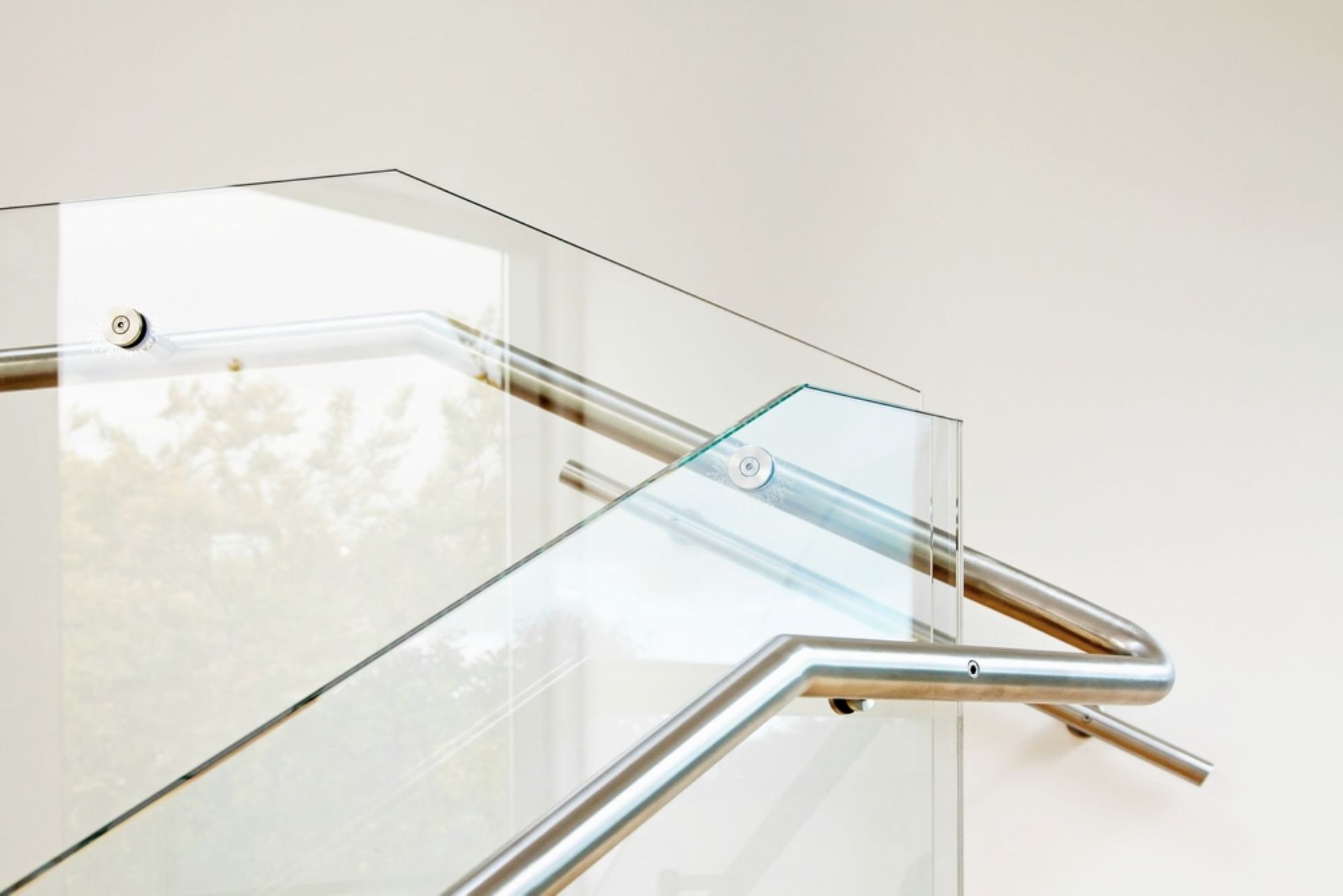 A Close Up of a Glass Railing on a Staircase — Top Shelf Glass Pool Fencing & Balustrading in Beenleigh, QLD
