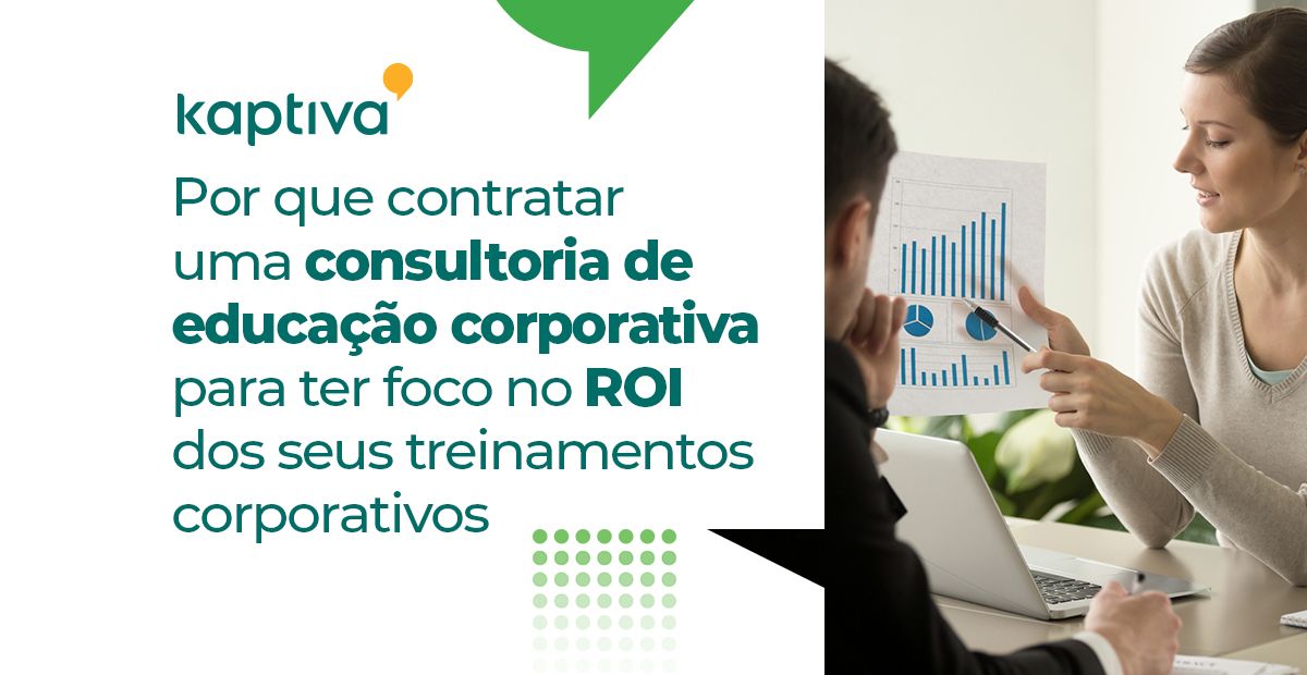 Pessoas olhando para um gráfico, com o texto