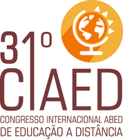 Logo for the 31st CAED Congress, featuring a globe icon and text: Congresso Internacional ABED de Educação a Distância.