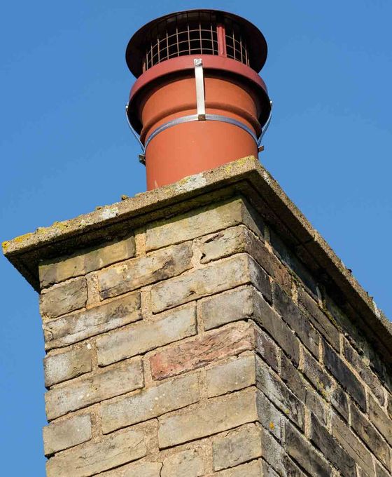 Chimney Service — Brick with Metal Chimney in Oreland, PA