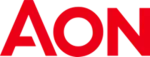 Een rood aon-logo op een witte achtergrond