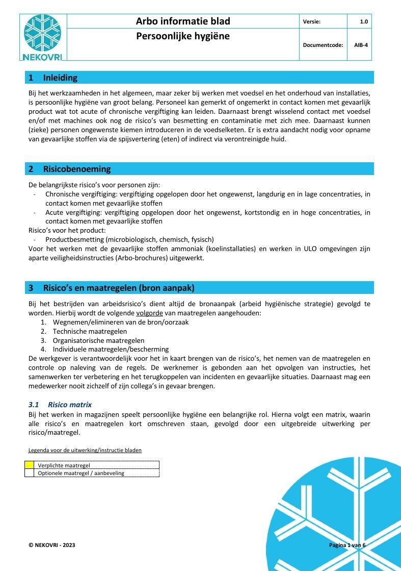 Een blauw-witte pagina met een sneeuwvlok erop.