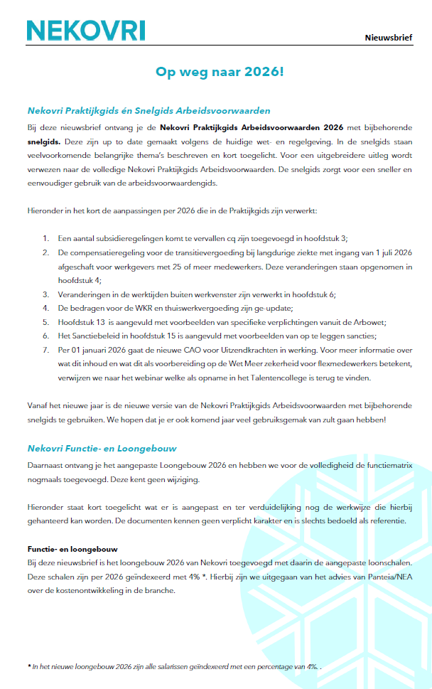 Een wit vel papier met daarop een tafel.