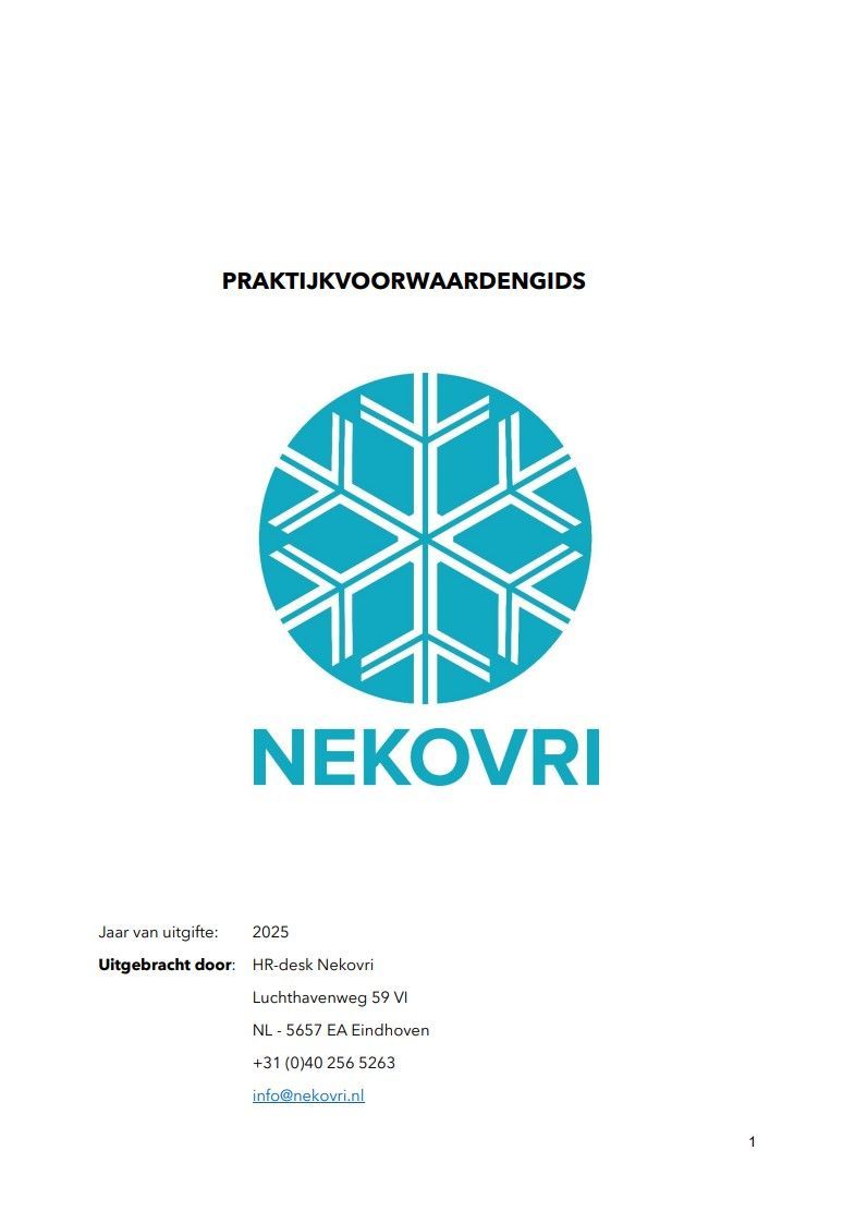 Een blauwe cirkel met een sneeuwvlok erop en het woord nekovri onderaan.