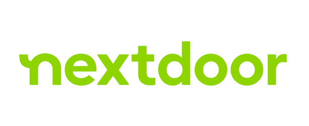 A green nextdoor logo on a white background