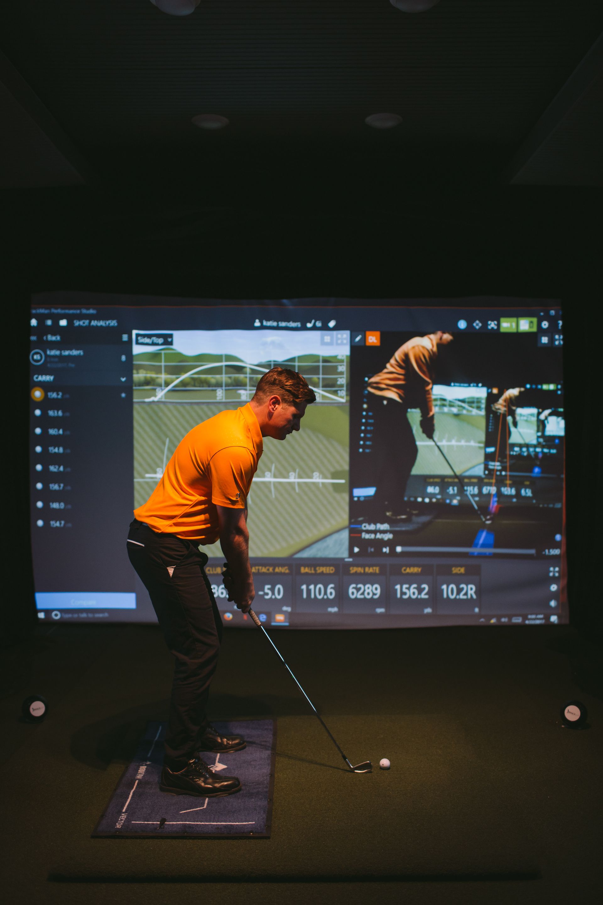 troy posture using the trackman