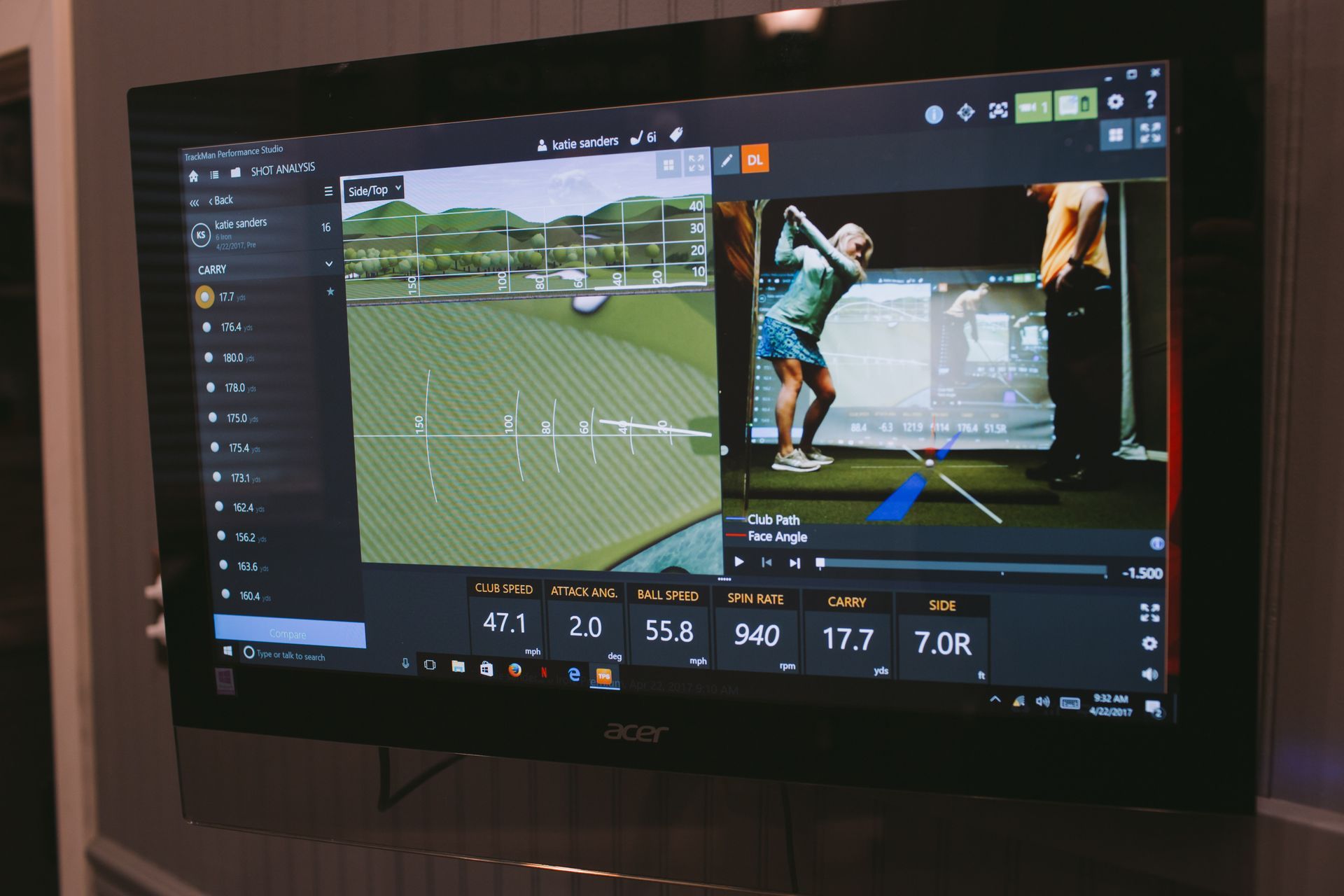 trackman review screen
