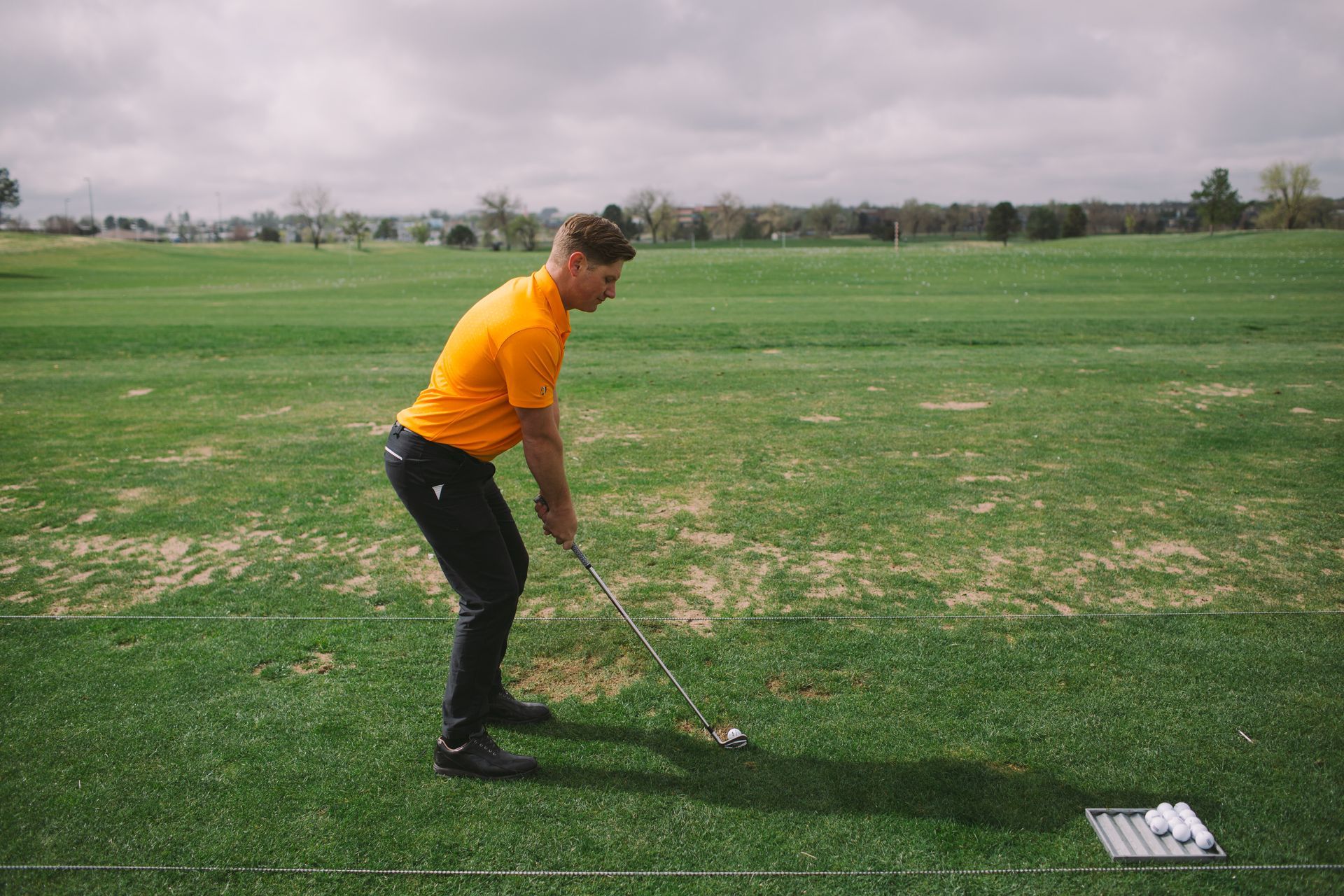 Troy Sidabras ready to strike the golf ball