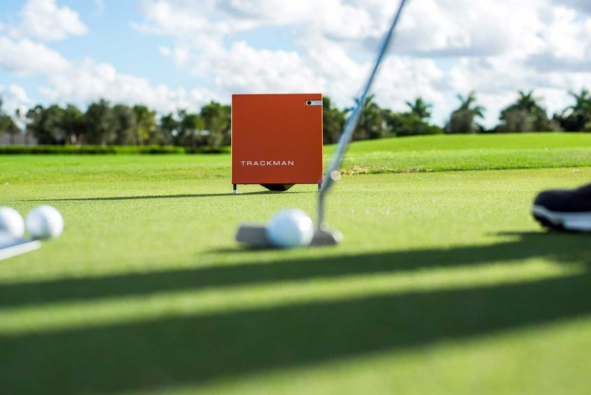 Trackman device on the field