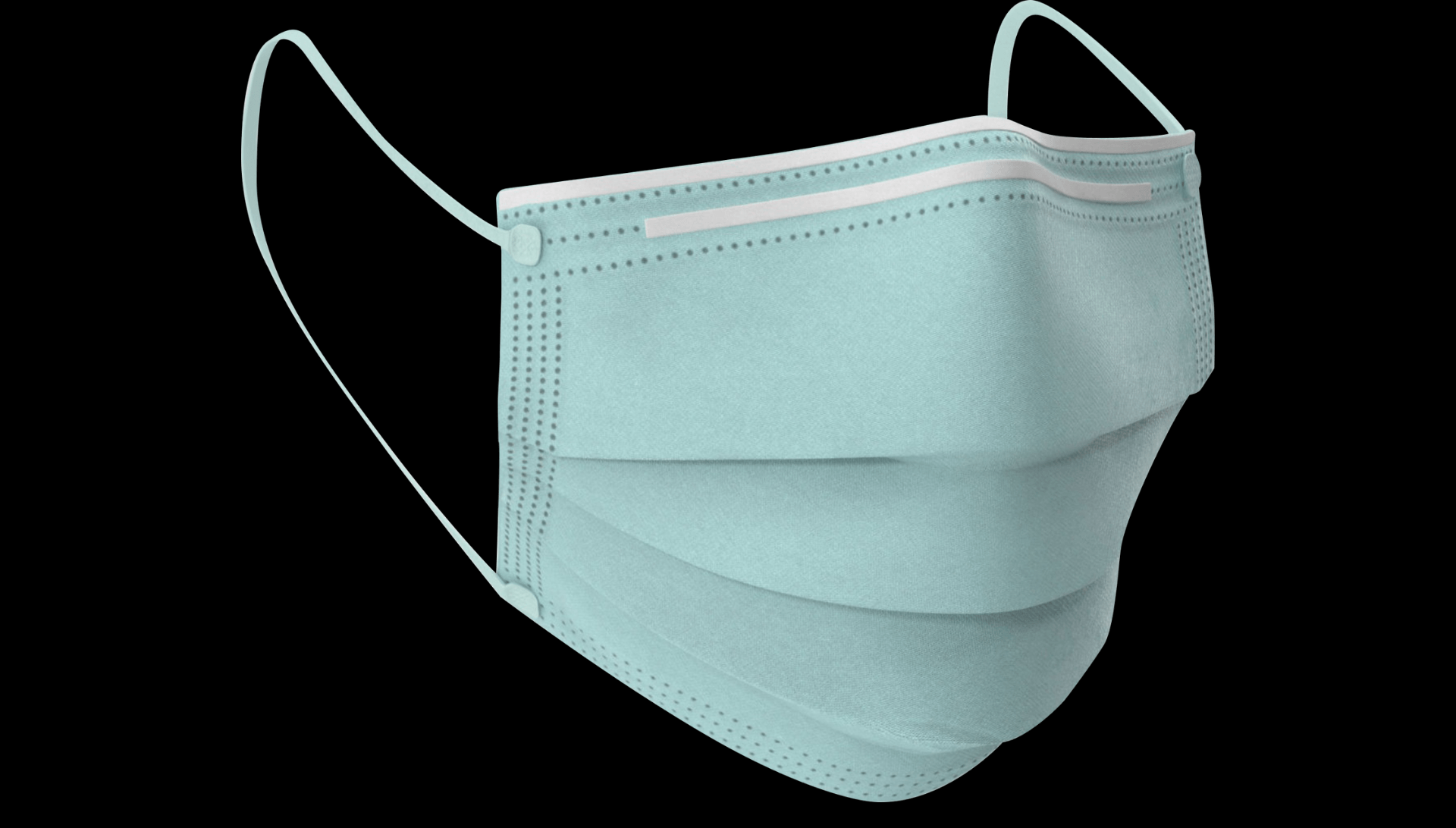 Un gros plan d'un masque facial sur fond noir