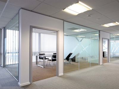 Commercial Glass — Office With Glass Screen Divider in Carson City, NV
