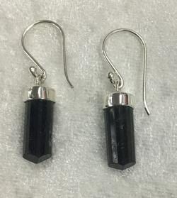 Elegant Black Tourmaline Earrings — Crystal Cauldron In South Mackay, QLD