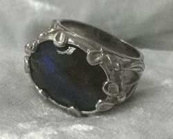 A Silver Ring with A Striking Blue Stone — Crystal Cauldron In South Mackay, QLD