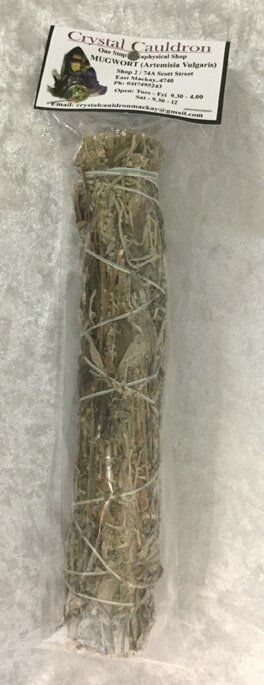 A Bundled Mugwort Smudge Stick Wrapped in Twine — Crystal Cauldron In South Mackay, QLD