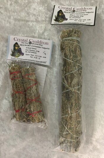 Two Bundles of Mugwort Wrapped in String — Crystal Cauldron In South Mackay, QLD