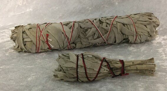 Two Bundles of Dried Sage Tied with Red String — Crystal Cauldron In South Mackay, QLD