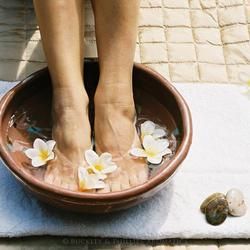 Relaxing Feet Submerged in A Clay Bowl — Crystal Cauldron In South Mackay, QLD
