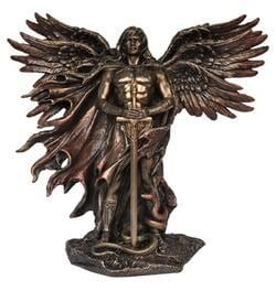 A Detailed Bronze Statue of A Muscular Angel with Large Wings — Crystal Cauldron In South Mackay, QLD