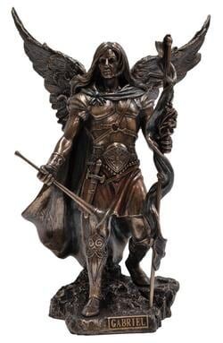 A Detailed Bronze Statue of An Armored Angel with Large Wings — Crystal Cauldron In South Mackay, QLD