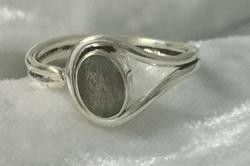 A Silver Ring with A Decorative Stone — Crystal Cauldron In South Mackay, QLD