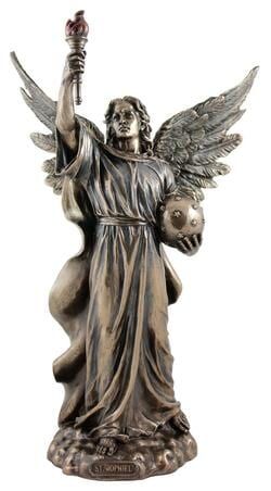 A Bronze-Toned Angel Statue with Large Wings — Crystal Cauldron In South Mackay, QLD