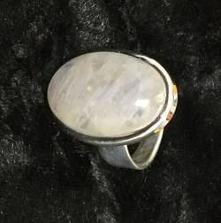 A Luminous White Moonstone Ring — Crystal Cauldron In South Mackay, QLD