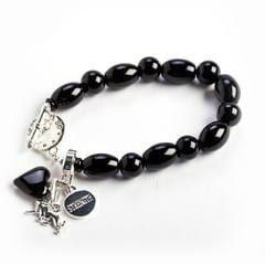 A Stylish Bracelet Made of Black Onyx Beads — Crystal Cauldron In South Mackay, QLD