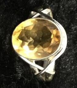 A Stylish Ring Adorned with An Oval Citrine Stone — Crystal Cauldron In South Mackay, QLD
