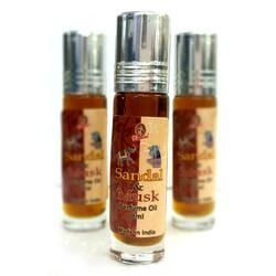 Three Glass Bottles of Sandalwood and Musk Perfume Oil — Crystal Cauldron In South Mackay, QLD