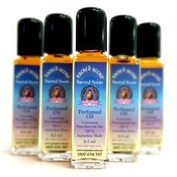 Five Bottles of Sacred Scent Perfumed Oil — Crystal Cauldron In South Mackay, QLD