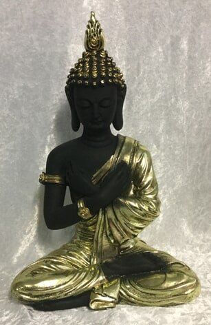 A Decorative Black and Gold Buddha Statue — Crystal Cauldron In South Mackay, QLD