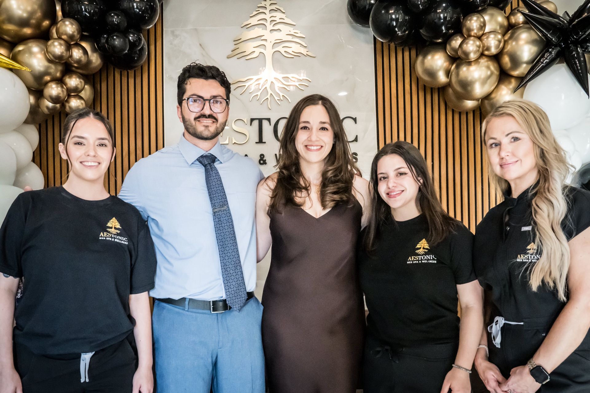 AesTonic Med Spa team at the grand opening in Oklahoma City