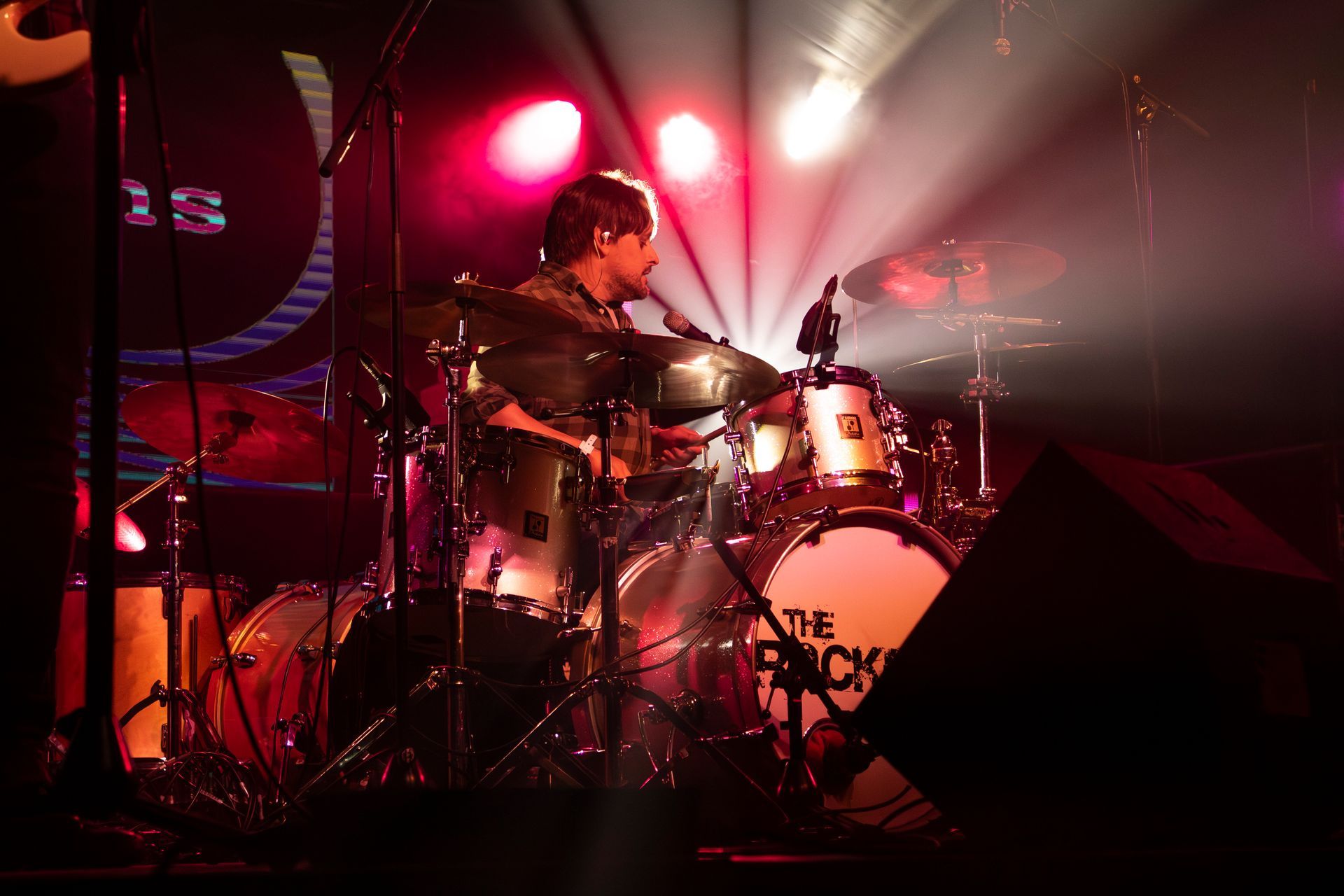 drummer from The RockPins performing at a Maidstone wedding