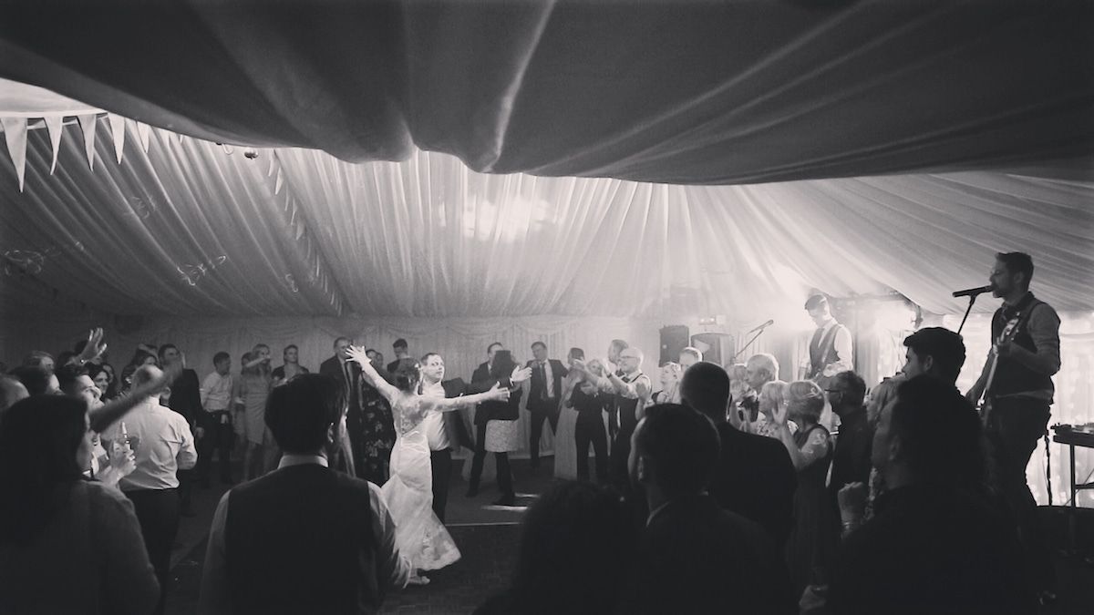 Book us today Party crowd dancing to The RockPins live