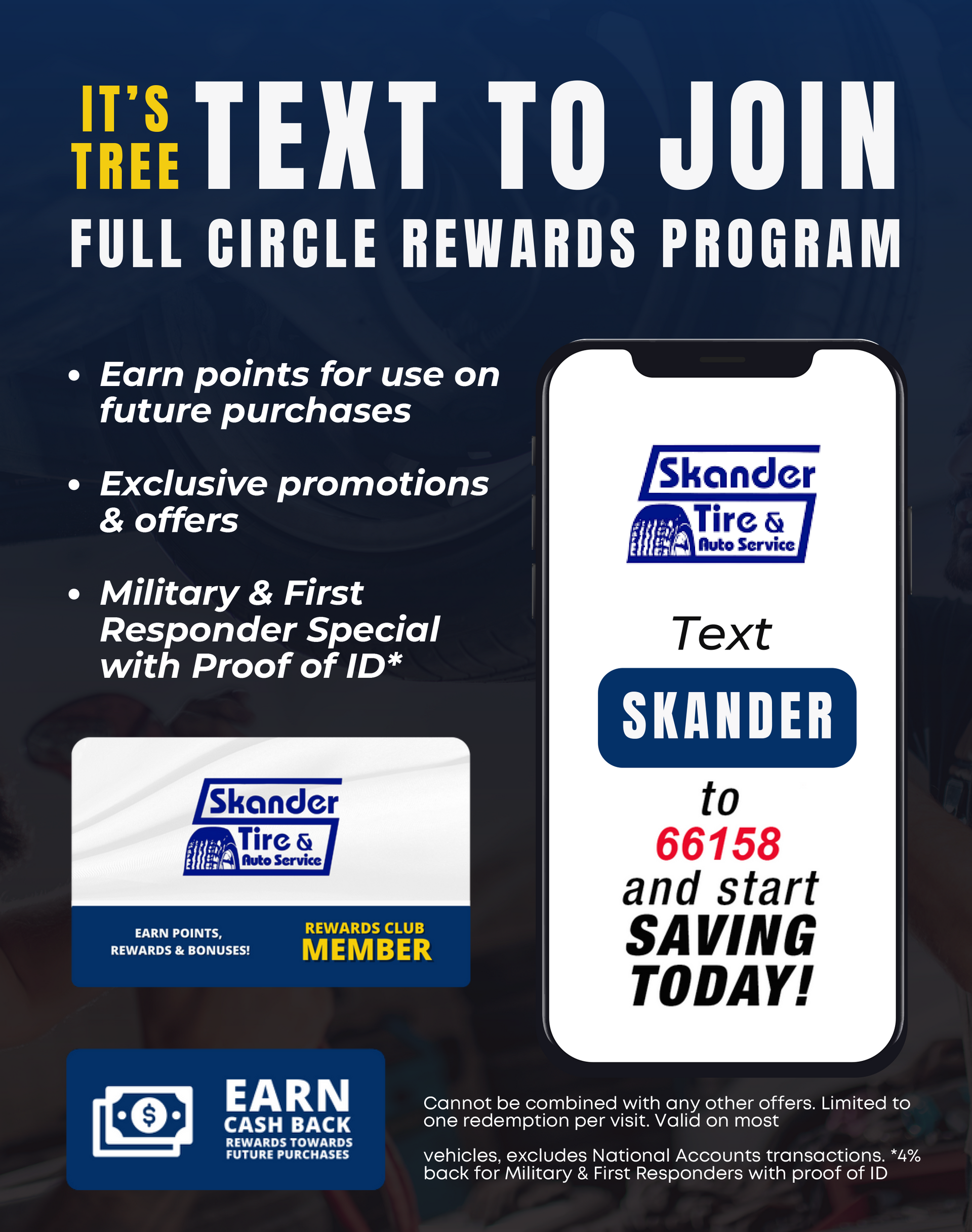 Rewards Program - Skander Tire & Auto Service
