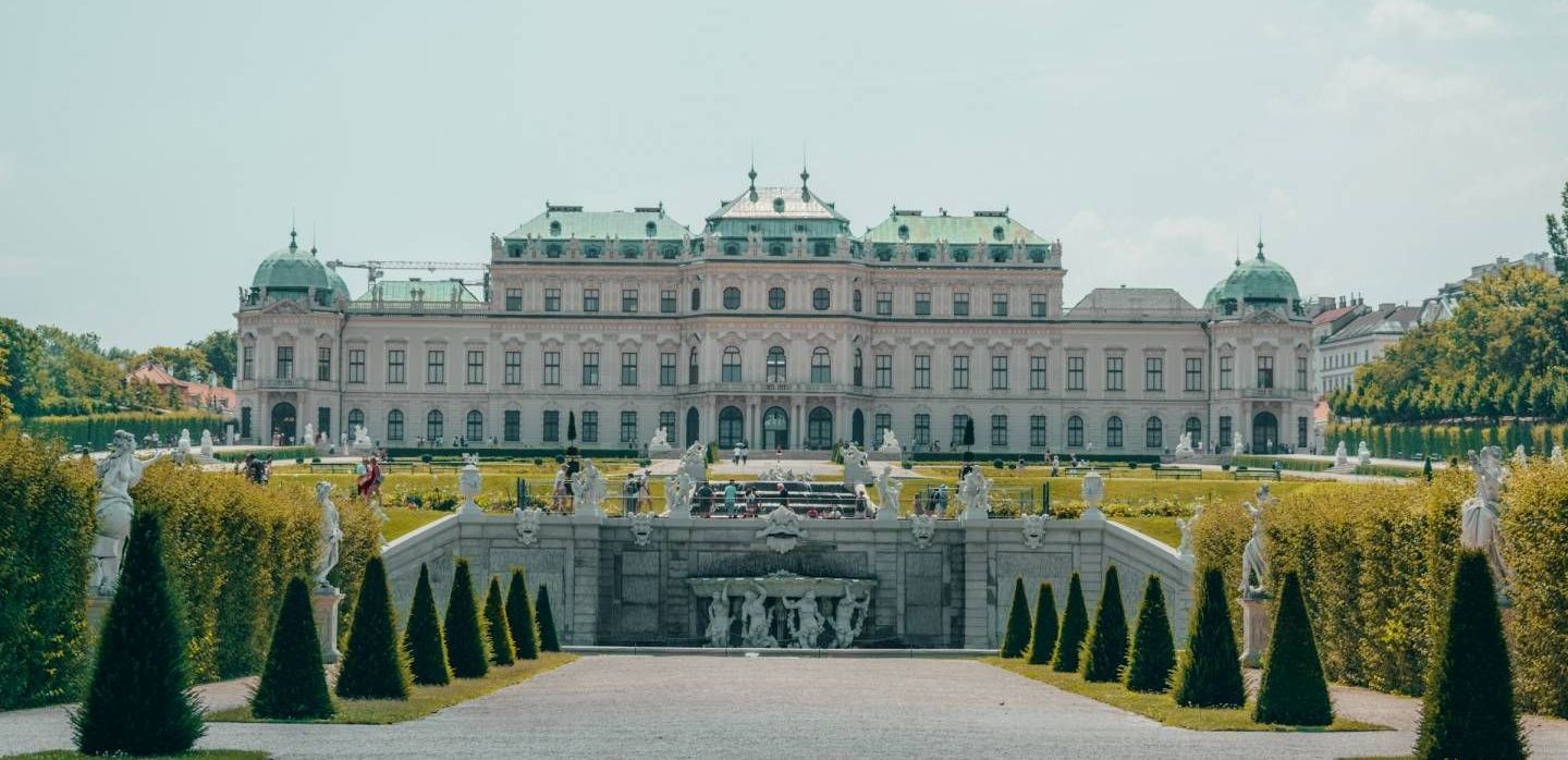 Belvedere Palace gardens in Vienna – home to Gustav Klimt’s The Kiss