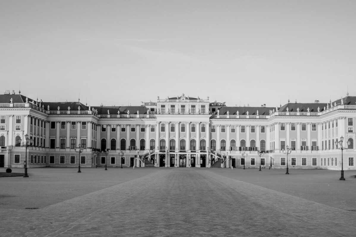 Historic illustration of Schönbrunn Palace Vienna
