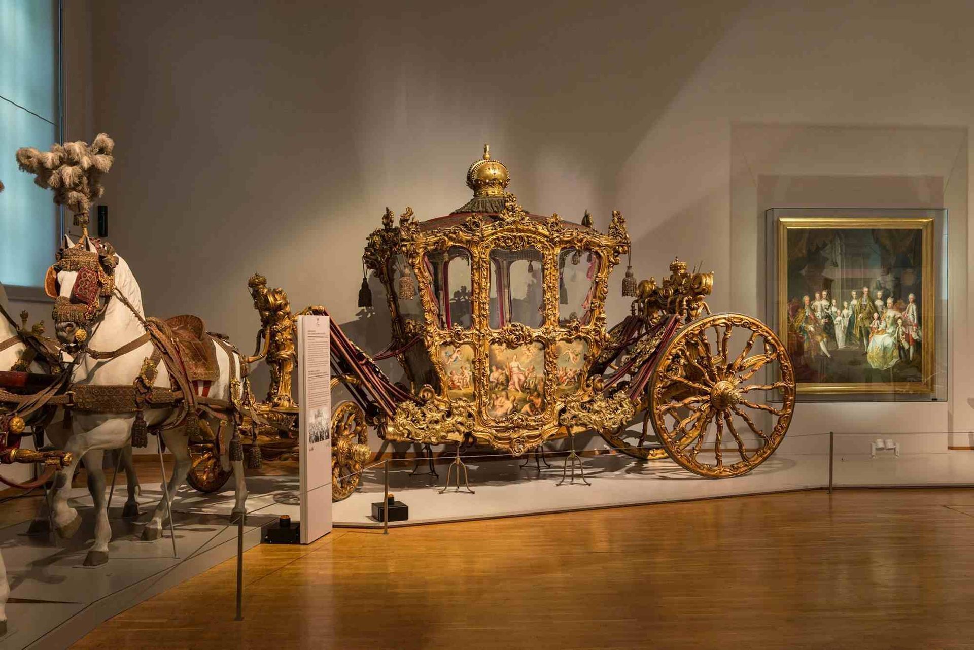 Imperial carriages at the Carriage Museum in Schönbrunn Palace, Vienna