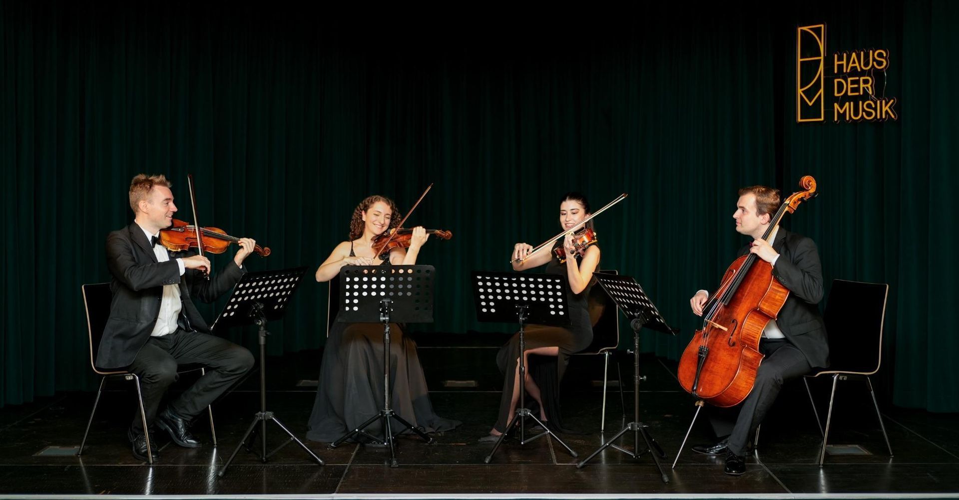 Viennese Classical Masters Concert in Vienna Viennese Classical Masters Concert at Haus der Musik – String quartet performing in Vienna