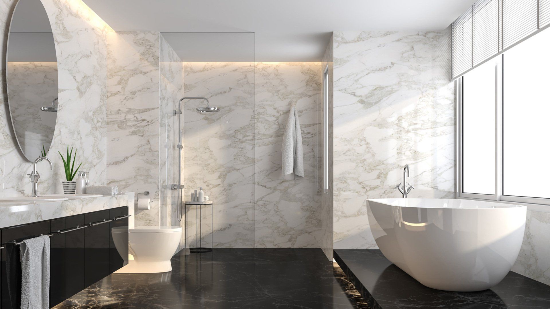 Modern Bathroom — Bonita Springs, FL — Rams Construction General Contractor Inc.