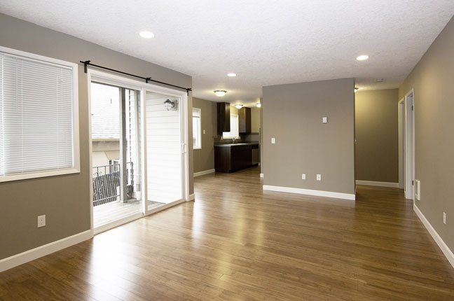 view of living room and kitchen