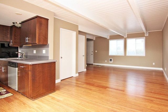 view of kitchen and living room