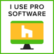 I use pro software sign with a yellow monitor icon on white background