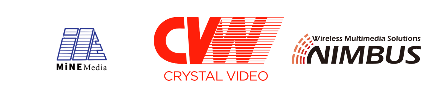 A bunch of logos for different companies on a white background.